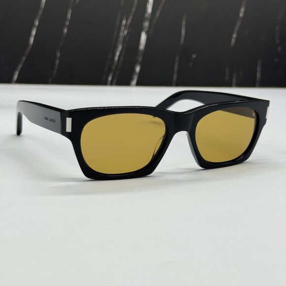 NEW SAINT LAURENT SL402 010 SUNGLASSES UNISEX BLACK/YELLOW EYEWEAR SL 402 010 main image 9